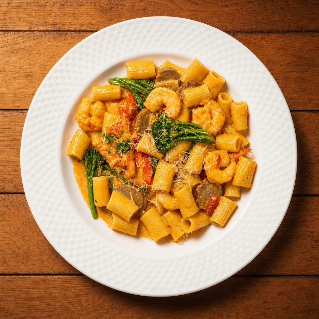 L Pasta Diavolo.